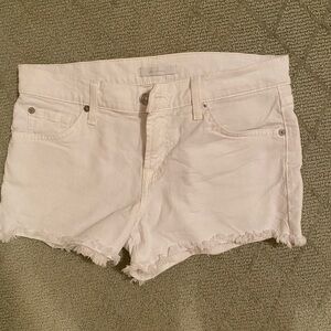 Seven 7 for all mankind white jean shorts